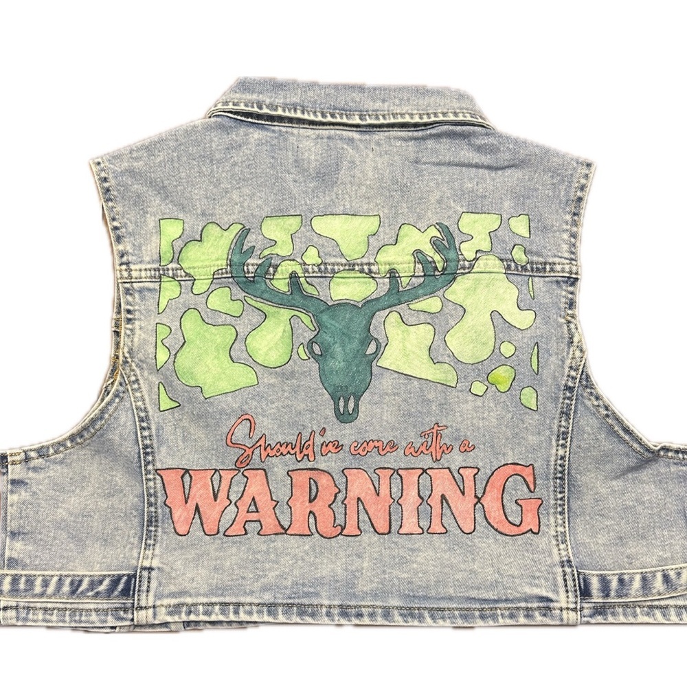 Morgan Wallen - Akira Cropped Denim Vest
